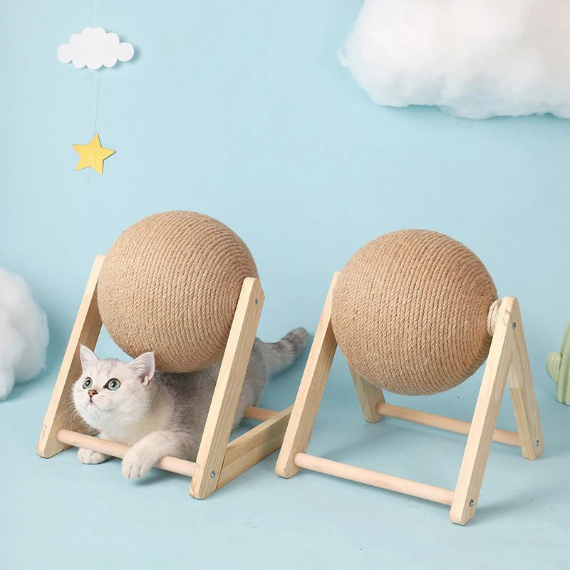 Cat Scratching Ball Toy Kitten Sisal Rope Ball Board Grinding Paws Toys Cats Scratcher Wear-resistant Pet Furniture supplies Pups N Treats